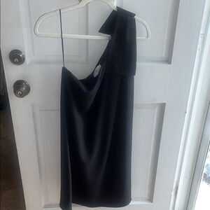 Chic One-Shoulder Black Dress